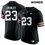 NCAA Ohio State Buckeyes Women's #23 Marcus Crowley Black Nike Football College Jersey GVR7745LN